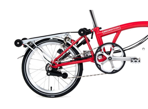 Brompton H6R Sammenleggbar sykkel 6 gir, 12.3kg, stålramme, Fire Coral 