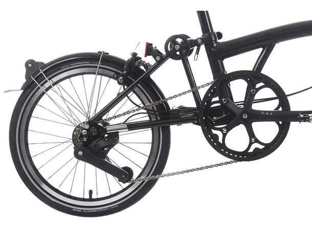 Brompton S12L P-Line Sammenleggbar 12 gir, 10,5 kg, Titan bakramme/gaffel 