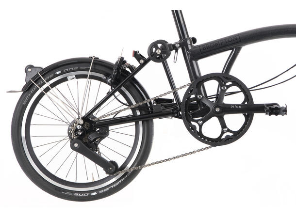 Brompton S4L P-Line Sammenleggbar Sykkel 4 gir, 9,7 kg, Titan bakramme og gaffel 