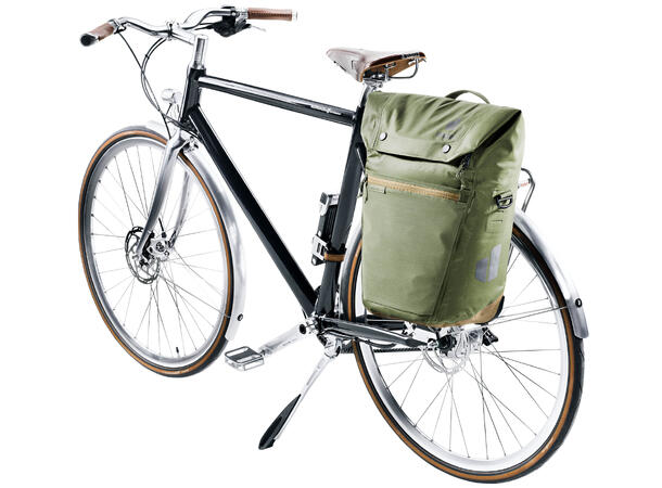 Deuter Mainhatten 17+10 Sykkelveske Khaki-Clay, 17 L, Vantett 