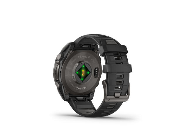 Garmin Fenix 8, 47 mm Sapphire, Karbongrå DLC-Titan