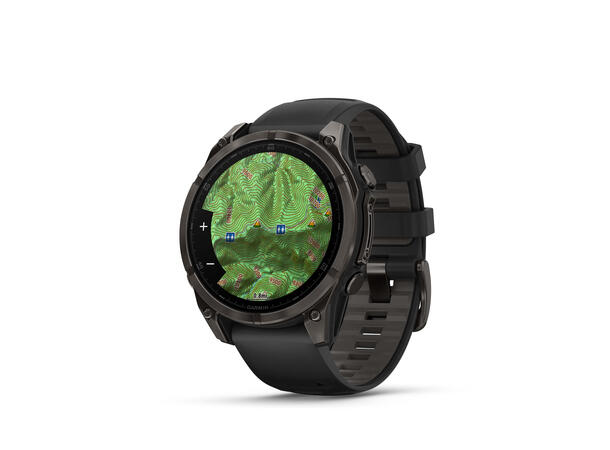 Garmin Fenix 8, 47 mm Sapphire, Karbongrå DLC-Titan