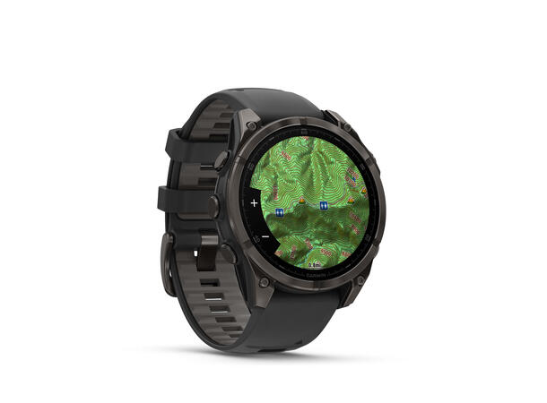 Garmin Fenix 8, 47 mm Sapphire, Karbongrå DLC-Titan