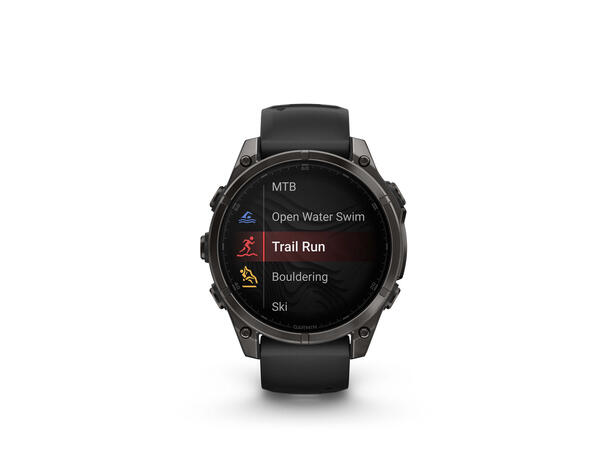 Garmin Fenix 8, 47 mm Sapphire, Karbongrå DLC-Titan