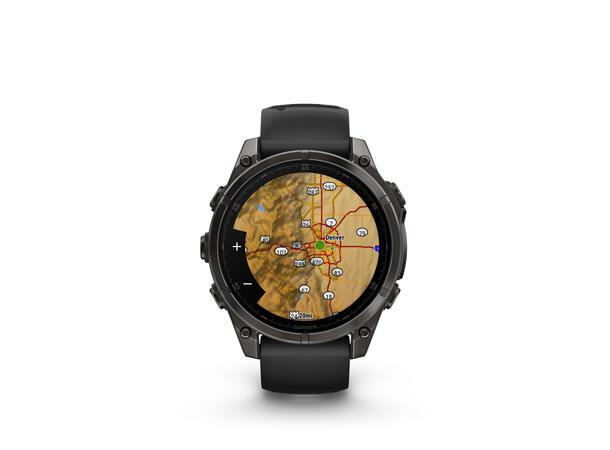 Garmin Fenix 8, 47 mm Sapphire, Karbongrå DLC-Titan 