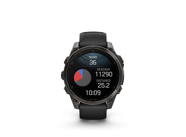 Garmin Fenix 8, 47 mm Sapphire, Karbongrå DLC-Titan