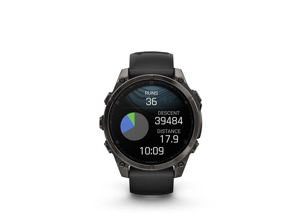 Garmin Fenix 8, 47 mm Sapphire, Karbongrå DLC-Titan