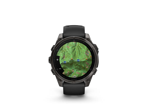 Garmin Fenix 8, 47 mm Sapphire, Karbongrå DLC-Titan 