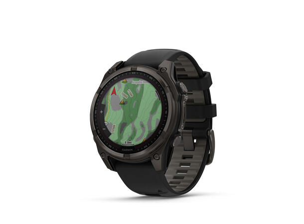 Garmin Fenix 8, 47 mm, Solar Sapphire, Karbongrå DLC-titan 