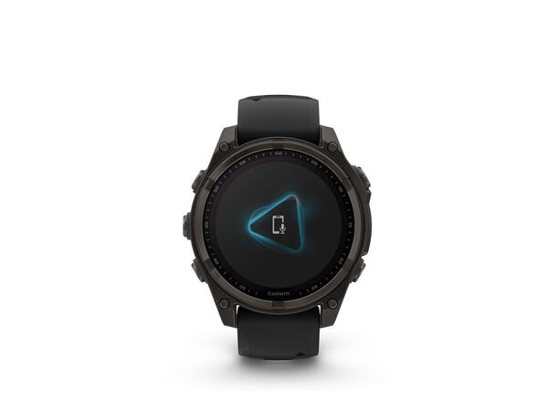 Garmin Fenix 8, 47 mm, Solar Sapphire, Karbongrå DLC-titan 