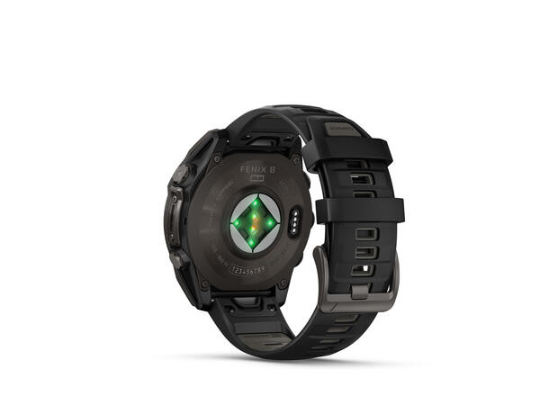 Garmin Fenix 8, 47 mm, Solar Sapphire, Karbongrå DLC-titan 