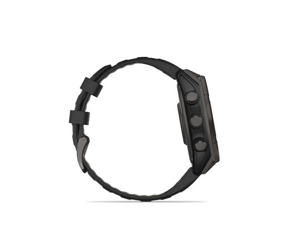 Garmin Fenix 8, 47 mm, Solar Sapphire, Karbongrå DLC-titan