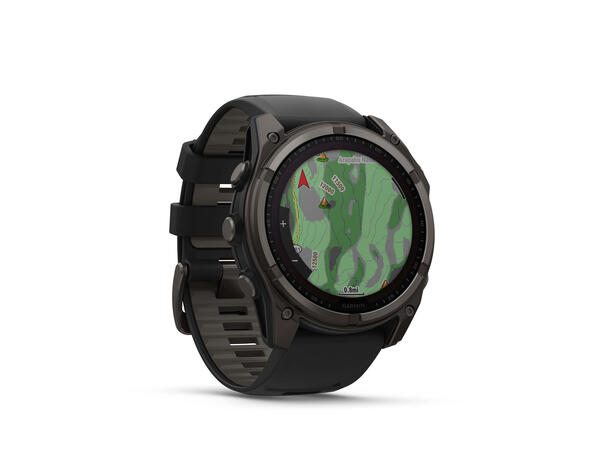 Garmin Fenix 8, 51 mm, Solar Sapphire, Karbongrå DLC-titan