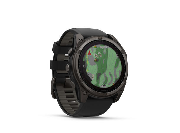 Garmin Fenix 8, 51 mm, Solar Sapphire, Karbongrå DLC-titan 