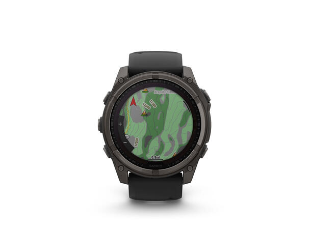Garmin Fenix 8, 51 mm, Solar Sapphire, Karbongrå DLC-titan 
