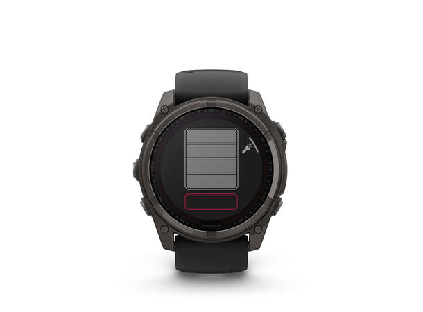 Garmin Fenix 8, 51 mm, Solar Sapphire, Karbongrå DLC-titan 