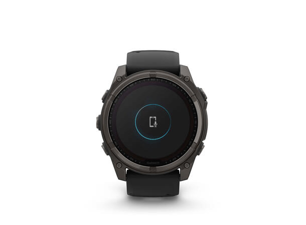 Garmin Fenix 8, 51 mm, Solar Sapphire, Karbongrå DLC-titan 