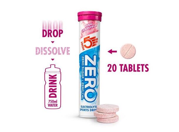 High5 Zero Rosa Grapefrukt 80gr - 20 tabletter 