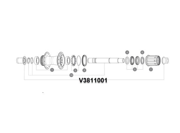 Mavic Rear Axle Adapter V3811001 