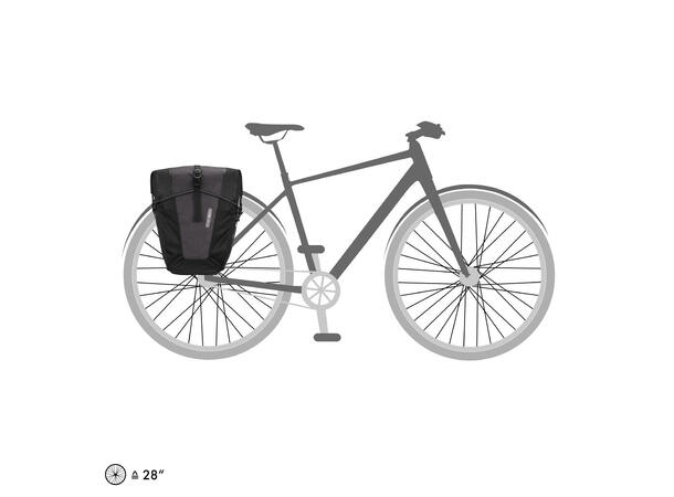 Ortlieb Back Roller XL Plus Sykkelvesker Granite/Black, 2x35L, QL 2.1 