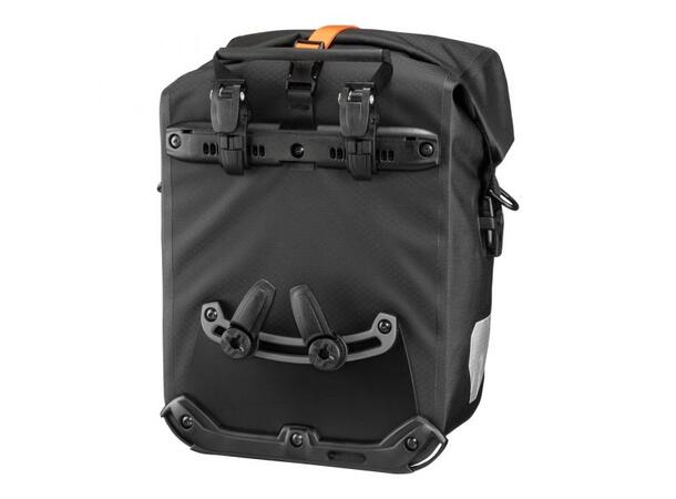 Ortlieb Gravel-Pack Sykkelvesker Sort, 2x12,5L, For frontbærer 