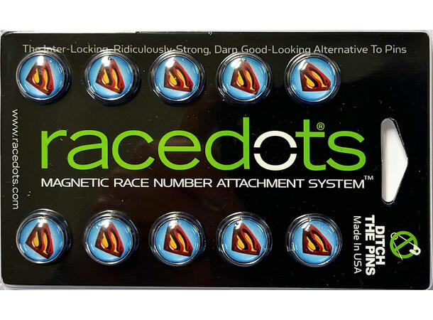RaceDots magneter, 10-pakk - Superman 