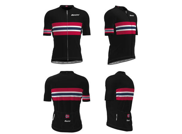 Santini Sykkeltrøye med norske striper 3XL 
