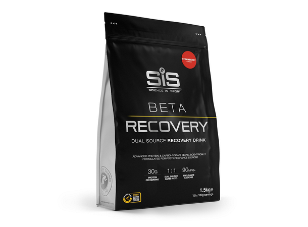 SiS Beta Fuel Recovery Pulver Jordbær, 1,5kg 