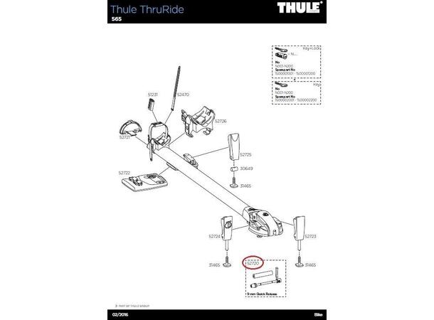 Thule QR Adapter Inkludert QR (Hurtigkopling) 