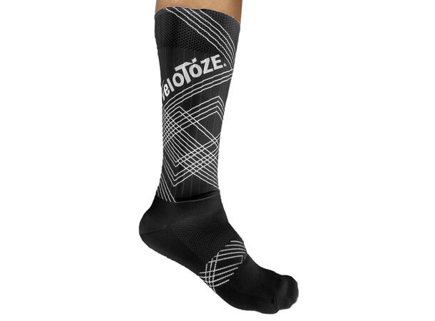 Velotoze Aerosokker, X-Tall Sort L-XL 