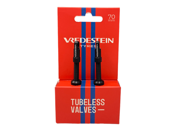Vredestein Tubeless Ventiler 50mm 2 stk, Sort 