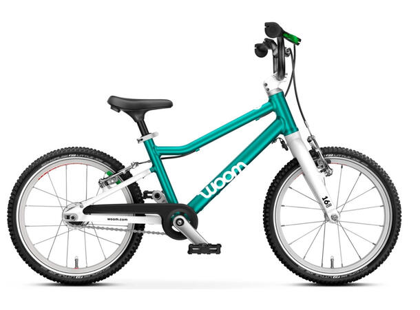 Woom Go 3 Automagic 16", Grønn 6,1kg, 4-6 år, 105-120cm, 2 Gir 