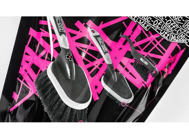 Muc-Off 3x Premium Brush Kit 3 forskj. børster til sykkelvedlikehold 