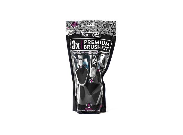 Muc-Off 3x Premium Brush Kit 3 forskj. børster til sykkelvedlikehold 