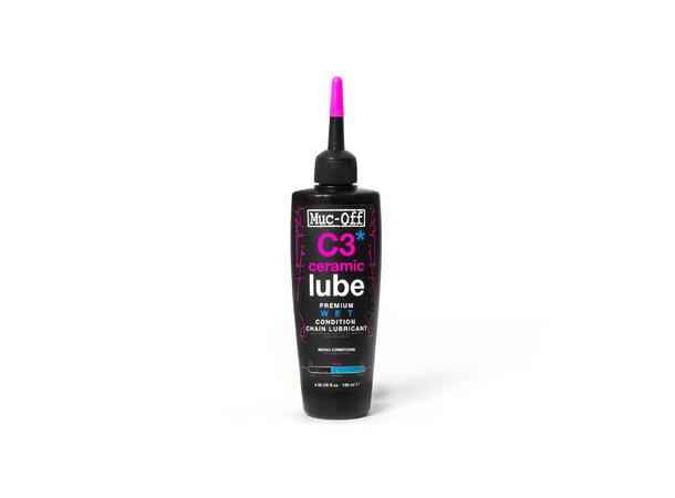 Muc-Off C3 Ceramic Wet Lube 120ml For våte forhold, Dryppflaske 