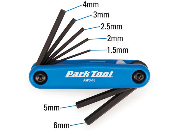 Park Tool Unbrakoverktøy AWS-10C 1.5, 1, 2.5, 3, 4, 5, 6mm 